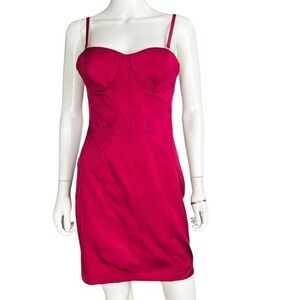 Forever 21‎ Dress Women M Pink Bodycon Spaghetti Strap Mini